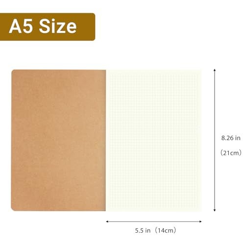 zmybcpack 12 Pack Graph Paper Notebook Journal Notebook Square Grid Paper Notebook for Travelers, Students, Office - Subject Notebooks - A5 Size, 8.26”x5.5”, 64 Square Grid Pages/32 Sheets - Image 2