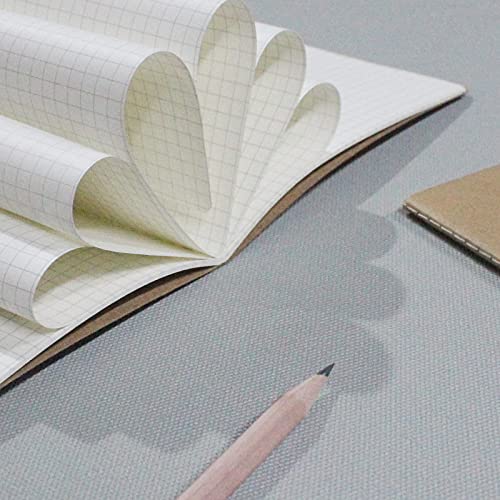 zmybcpack 12 Pack Graph Paper Notebook Journal Notebook Square Grid Paper Notebook for Travelers, Students, Office - Subject Notebooks - A5 Size, 8.26”x5.5”, 64 Square Grid Pages/32 Sheets - Image 3