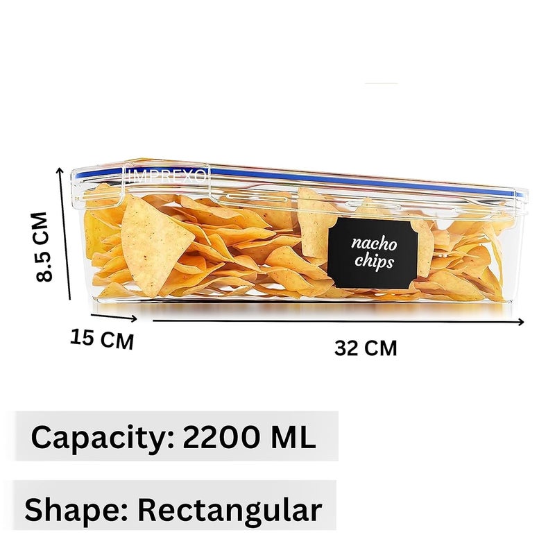 IMPREXO جرار تخزين الطعام محكمة الإغلاق IMPREXO حاويات بلاستيكية لمطبخ علب وجرار 2200 مل - Image 2