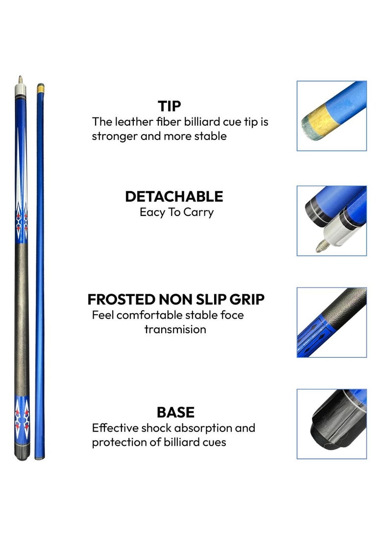 عصا سنوكر احترافية من ألياف الكربون - مفصل نصف، طرف 9 مم، عصا بلياردو خفيفة الوزن - Image 2