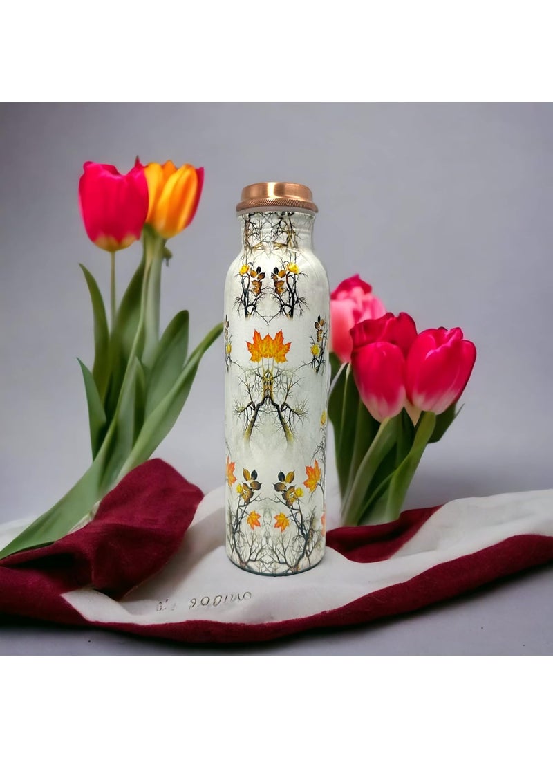 AC ANAND CRAFTS AC ANAND CRAFTS Rakhi For Brother And Bhabhi With Gift Copper Water Bottle 1000ml Set of 1 Meena Printed With Roli Chawal And Happy Rakhi Greeting Card Lumba Rakhi For Bhai Bhaiya Sister In Law  - Image 5