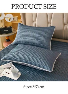 DUNISO 2-Piece Cooling Pillow Cases Luxury Soft Pillow Covers Breathable Latex for Hot Sleepers Hair and Skin Friendly  - Image 4