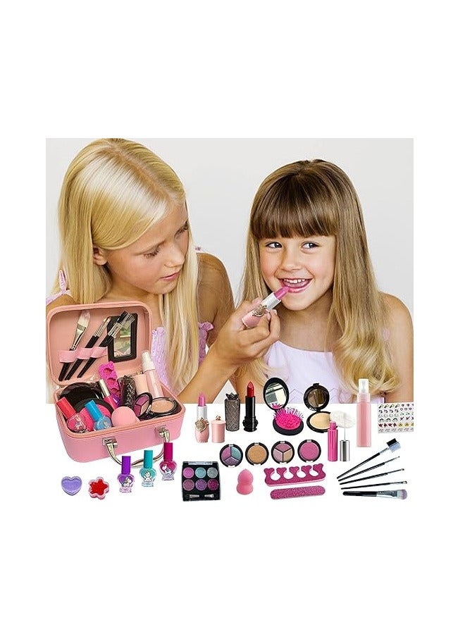 Children's Make-Up Washable Set, Girls' Make-Up Set, Make-Up Cosmetic Set with Cosmetic Bag for Role Play, Over 3 Years Make-Up Set for Birthday Gift (Unicorn)  - Image 1
