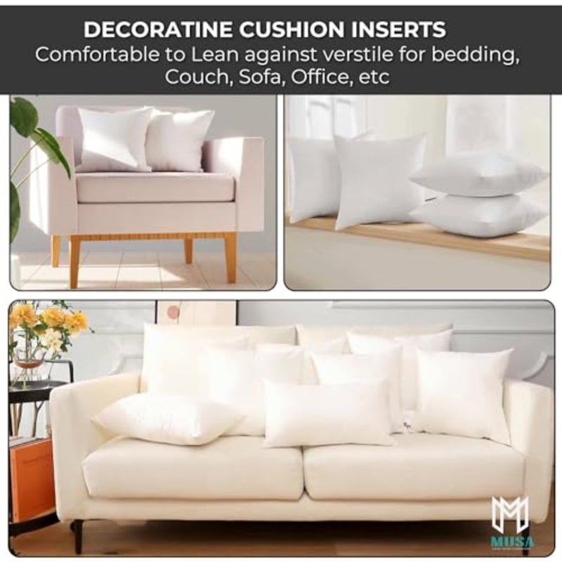 ® Cushion Inserts 100% Polyester - Throw Pillows for Sofas, Bed and Chair - Down Alternative Filling Pillow Inserts Pack of 8 Washable Cushion Inner for Couch, Office and Garden 8 - Image 5