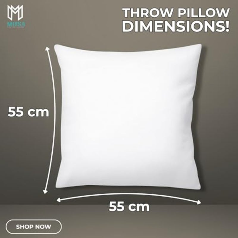 ® Cushion Inserts 100% Polyester - Throw Pillows for Sofas, Bed and Chair - Down Alternative Filling Pillow Inserts Pack of 8 Washable Cushion Inner for Couch, Office and Garden 8 - Image 2