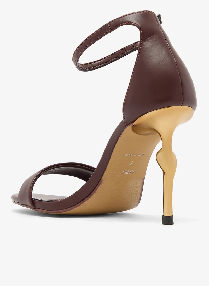 Jw Pei Claret Alivia Ankle Strap Heels for Women | Best Price UAE