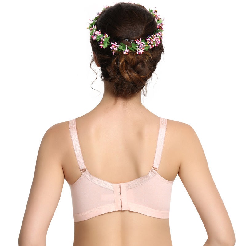 Sale New Style Cross Front Opening Buckle Non-Rimmed Breastfeeding Bra Comfortable Fashionable Side Collector Parammary Breasts Pregnant Women Breastfeeding Bra - Image 5