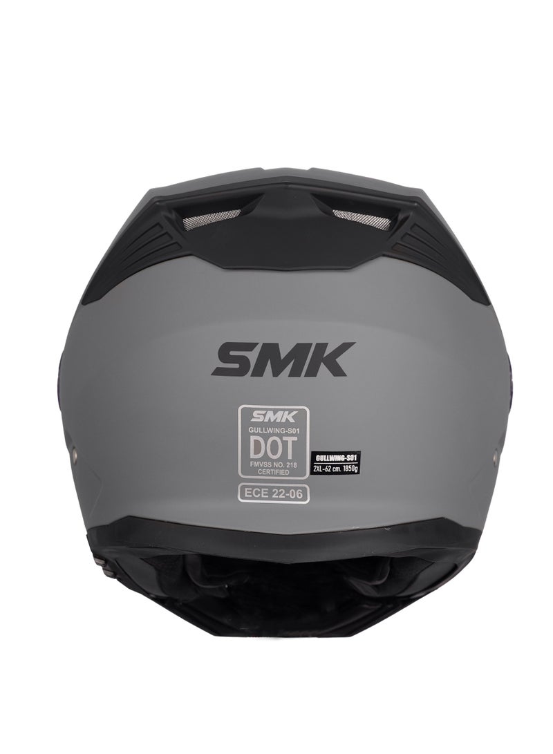 SMK Gullwing Solid MA 600 Flip Up Motorcycle Modular Helmet - 70006 - Image 3