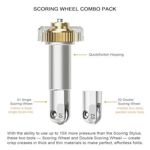 AOSRY Scoring Wheel Combo Pack Scoring Tool for Maker 43Maker Aosry Single Double Scoring Wheel Tip QuickSwitch Housing Perfect for Folding CardsEnvelopesBoxesGift Tags3D Creations - Image 3