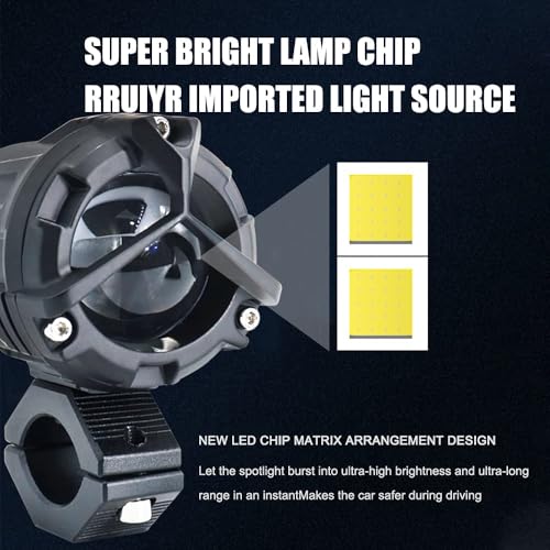 AUTOPOWERZ Waterproof Motorcycle Headlight Spotlight Auxiliary Led Light Motorcycle(90W)(12-80V DC) - Image 4