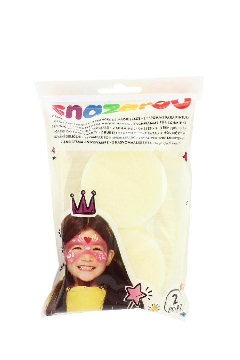 سنازارو إسفنجات تلوين الوجه أبيض، قطعتان