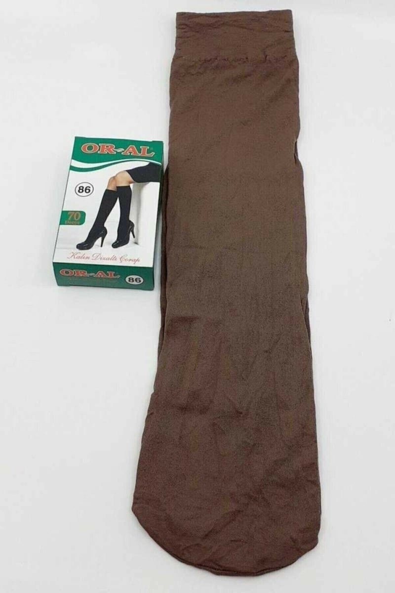 Oral Çorap Oral 12 Pcs Mink Color Micro 70 Knee High Socks 