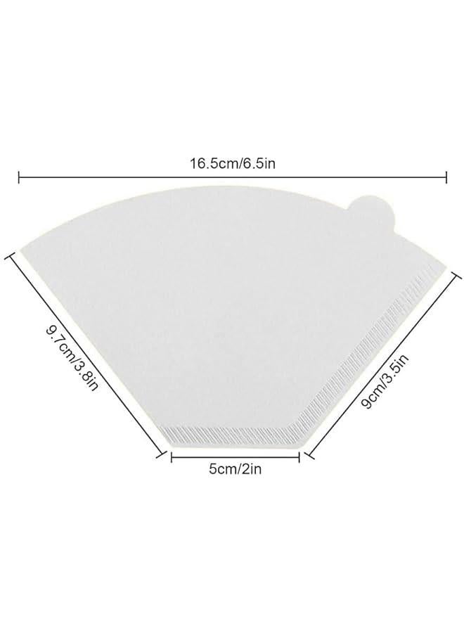 HOOKOR 200 Count V60 Coffee Filter, Disposable Coffee Filters Paper Fit for Drip Coffee Dripper (White#2) - Image 2