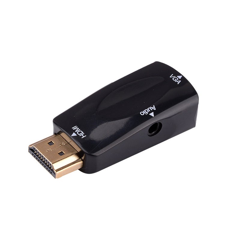 HDMI Male to VGA Female Adapter 1080P Audio Converter Black bag without wiring