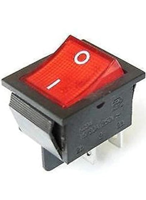 Red Double Pole Single Throw On/Off Switch - (16-20A/12-250V) Available for regular washing machine and compatible with any other appliance