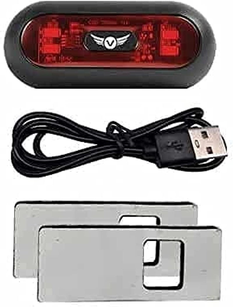 VERSATTA LED Motorcycle Helmet Light - Rechargeable Safety Tail Light for Night Riding - Image 2