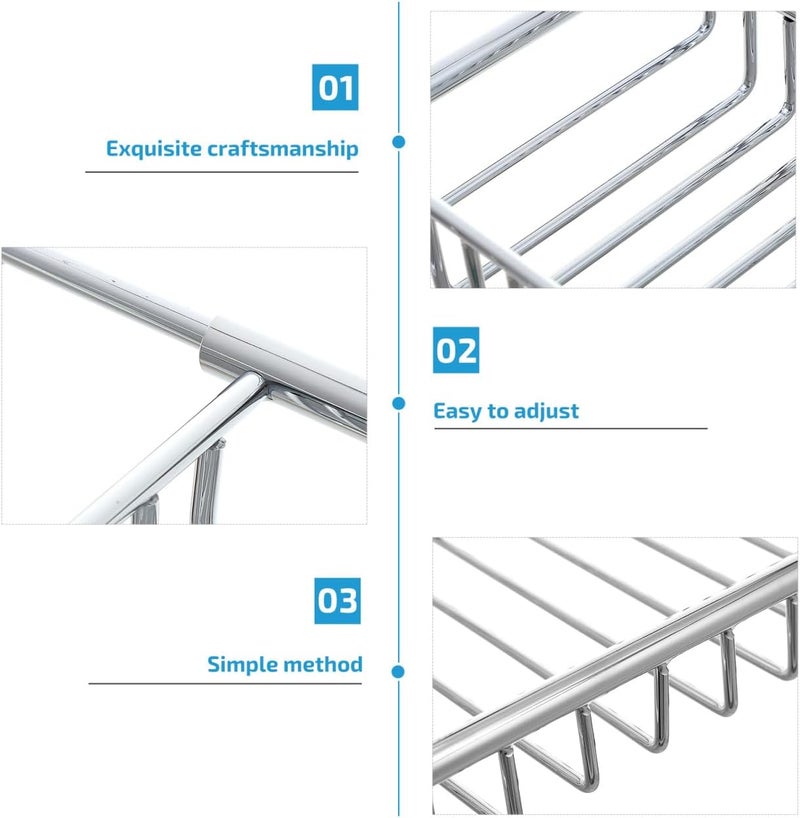 Cabilock Bathtub Tray - Stainless Steel Shower Tray, Expandable Extra Wide Bath Tub Organizer, Over The Tub Shelf Rack for Bathroom Accessories - Image 5
