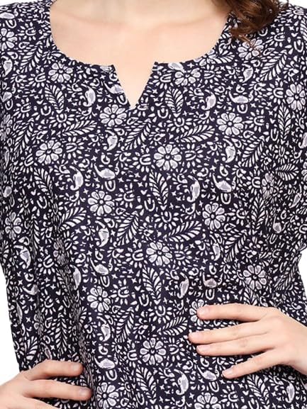KBNBJ Cotton Printed Co Ord Set - Women's Night Dress & Pajama Set (XX-Large, Black) - Image 4