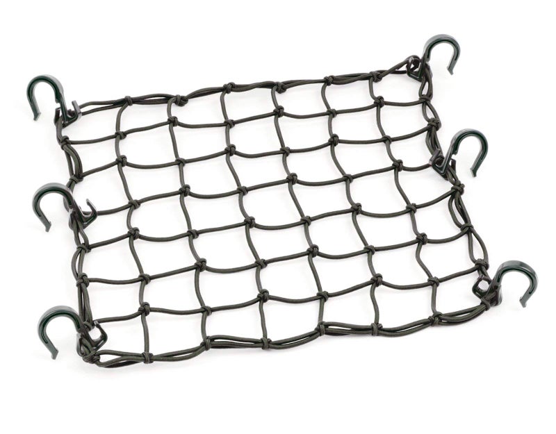Powertye 50152 Black 15inX15in Cargo Net Featuring 6 Adjustable Hooks Tight 2inx2in Mesh