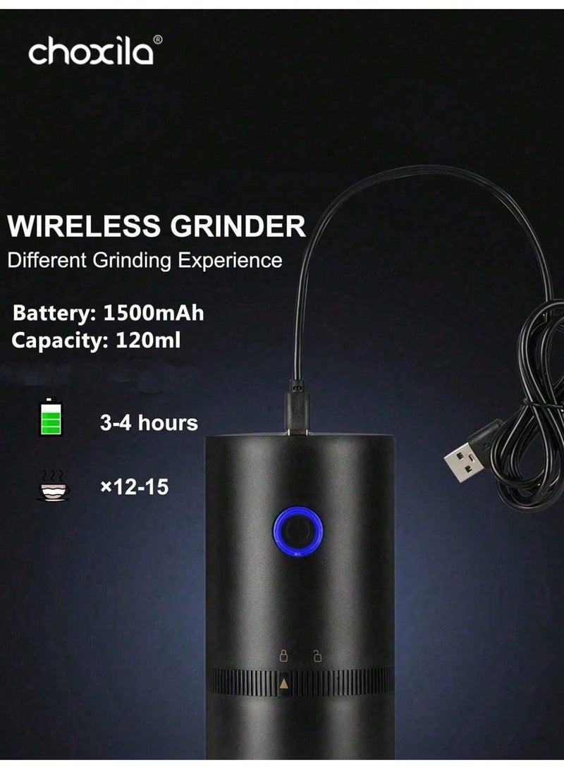 choxila 12pcs/set VO2 Coffee Set,Pour-Over Coffee Set, Hand-Drip Coffee Accessory Set. Includes an electric coffee grinder, 600ml coffee kettle, 600ml coffee pot, coffee filter, paper filters, filter storage holder, and other coffee accessories. The perfect gift for family, loved ones, and coffee lovers. Ideal for afternoon tea, family gatherings, the office, cafes, and camping. - Image 5