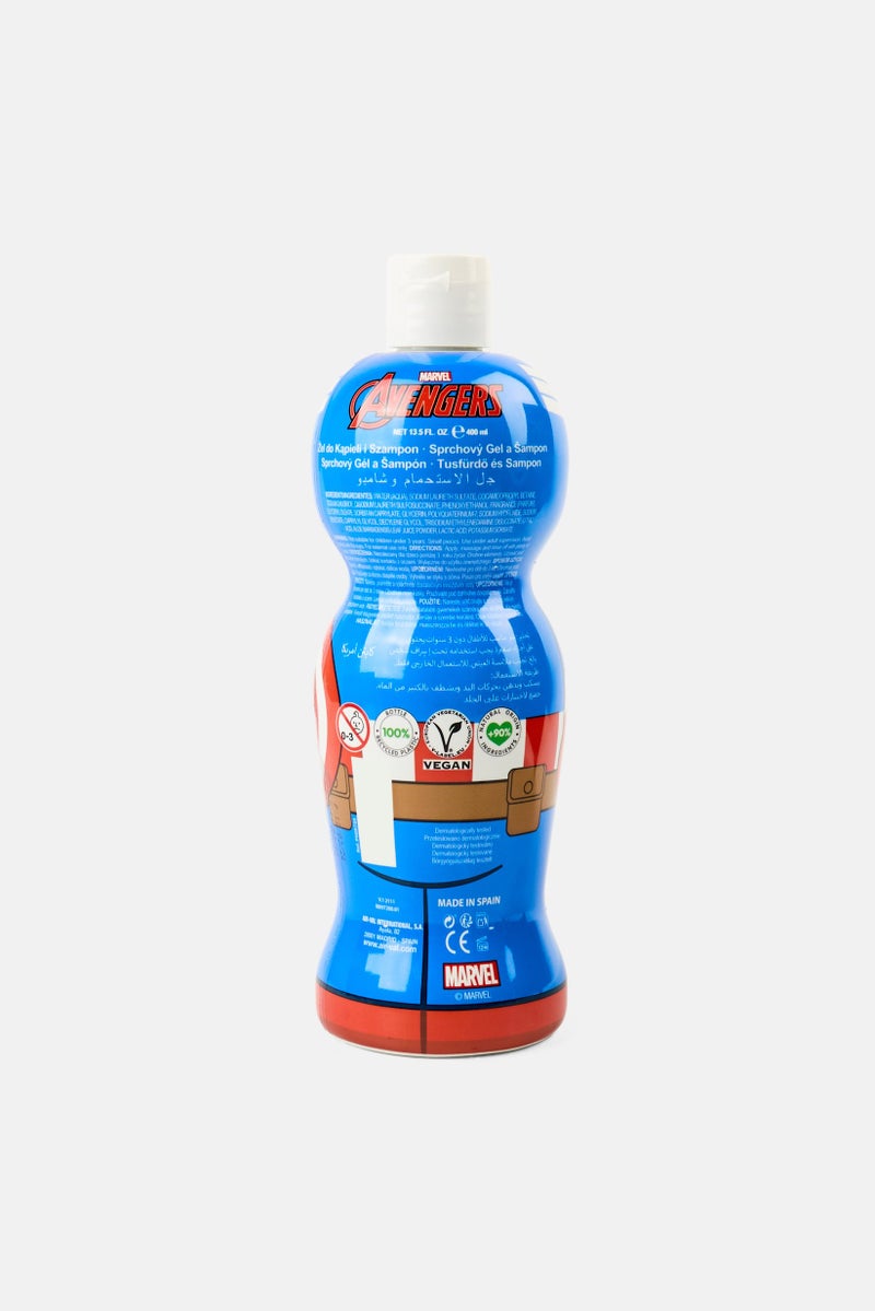Air Val Kids Captain America 2 In 1 Shower Gel With Shampoo 400 ml - Image 2