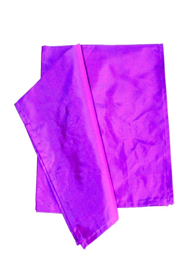 Royal Silk Fine Purple 100% Silk Pocket Square Full-Sized 16"x16" - Image 1