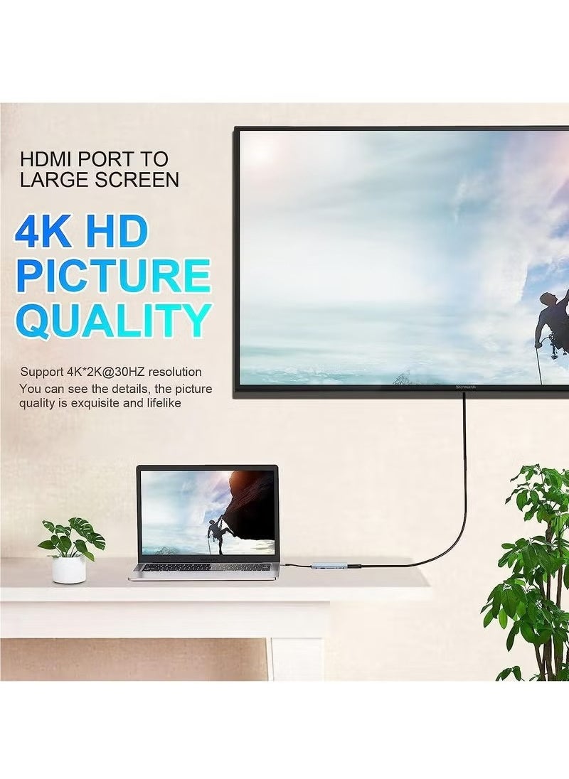 X-level USB C HUB, USB C Adapter 11 in 1 Dongle with 4K HDMI, VGA, Type C PD, USB3.0, RJ45 Ethernet, SD/TF Card Reader, 3.5mm AUX, Docking Station Compatible with MacBook Pro/Air, Other Type C Laptops Devices  - Image 4