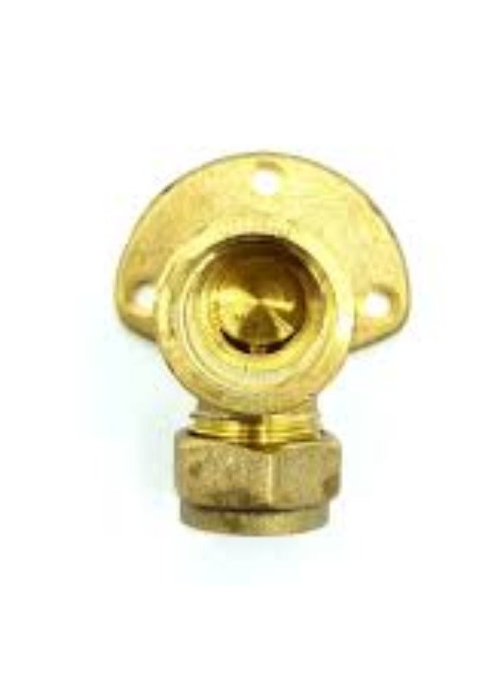 KNP KNP Female Wall-Mounted Elbow Adapter in Brass with Copper is a high-quality plumbing component designed for connecting pipes at a 90-degree angle while being mounted on a wall. - Image 2