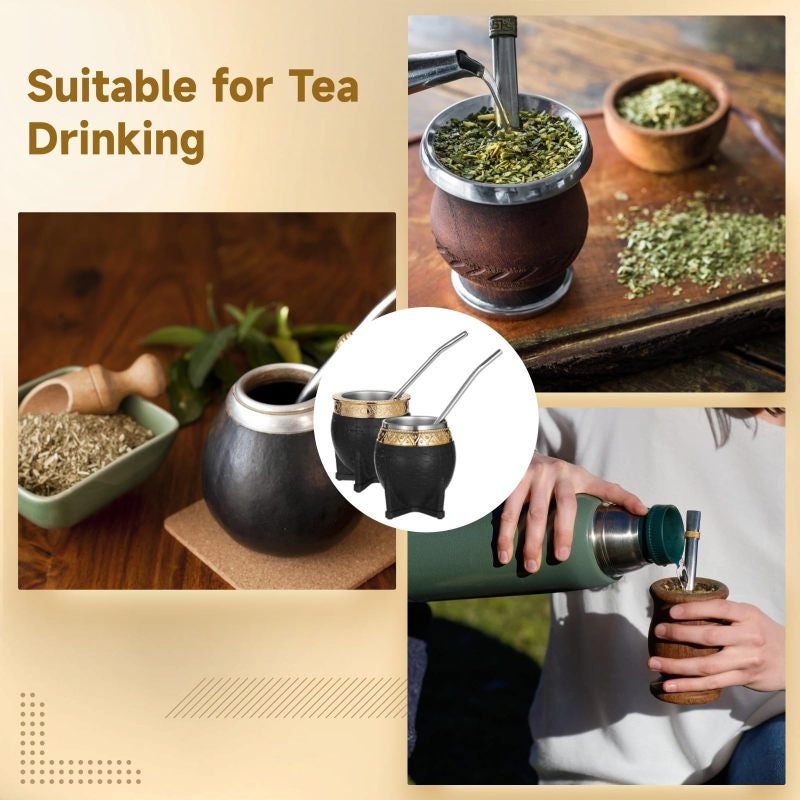 Vacuum Insulated Mate Cup: 2-Piece Black Stainless Steel Set With Double-Walled Temperature Locking, Ergonomic Non-Slip Grip, Rust Resistant Straw - Durable Corrosion Resistant Build For Outdoor Use T - Image 5