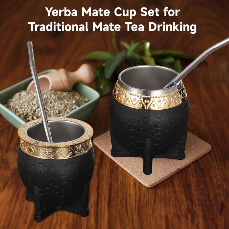 Vacuum Insulated Mate Cup: 2-Piece Black Stainless Steel Set With Double-Walled Temperature Locking, Ergonomic Non-Slip Grip, Rust Resistant Straw - Durable Corrosion Resistant Build For Outdoor Use T - Image 2