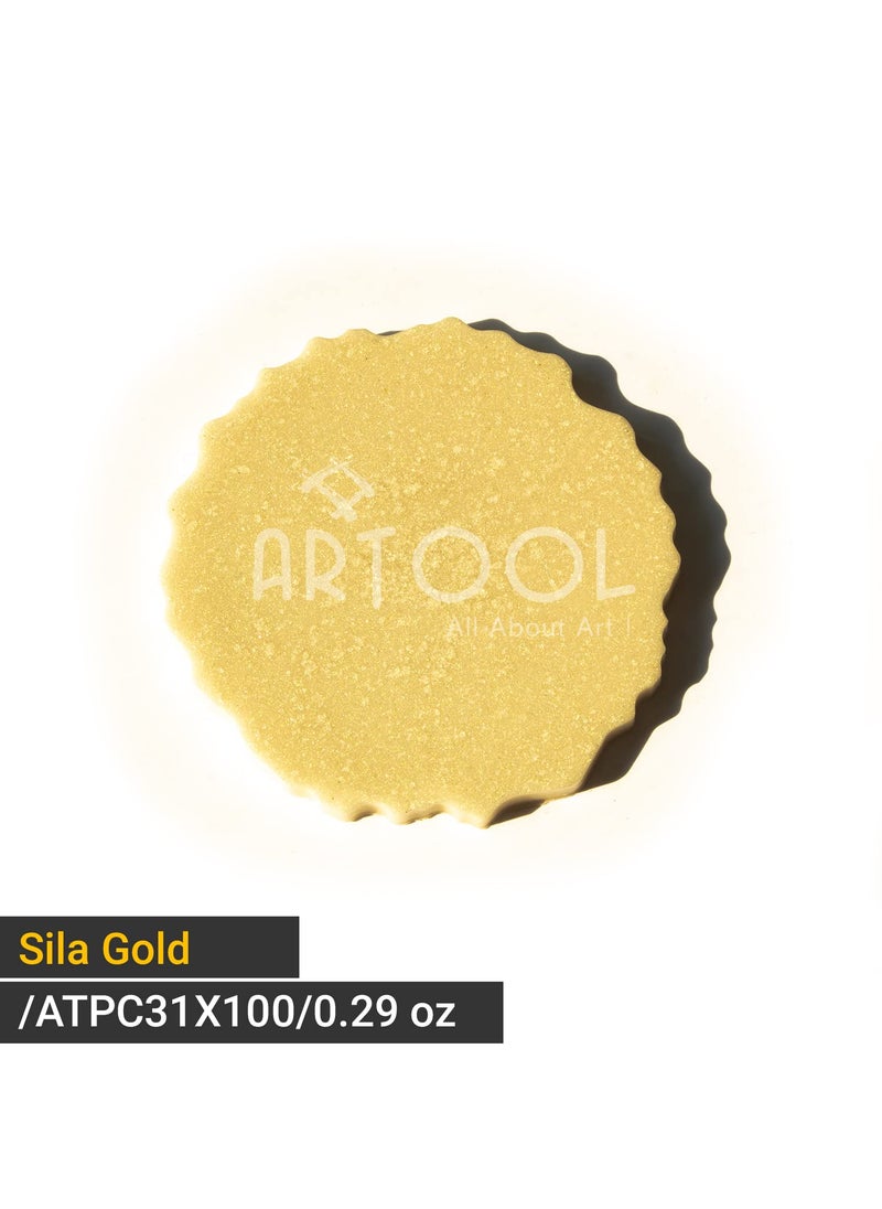 ARTOOL Mica Powder for Epoxy Resin Pigment Art Sila moonstone Gold Non Toxic Multipurpose Use In Making Candles, Painting, Art and Craft Projects 9 gm (PP31)