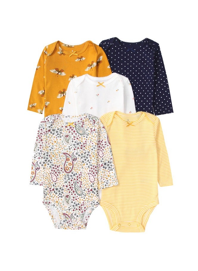 Baby Boy Long Sleeve Onesies 5-Pack 