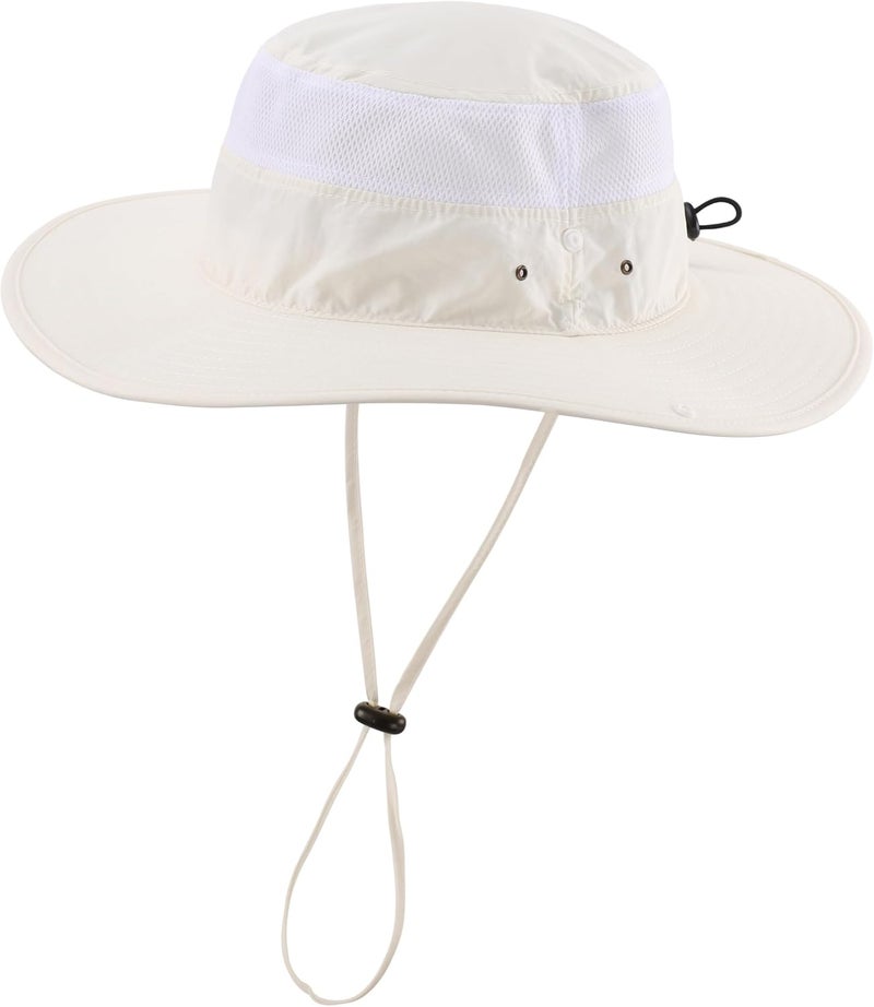 Connectyle Wide Brim Sun Hat for Men Breathable Cowboy Boonie Hat UPF 50+ Sun Protection Bucket Hat for Fishing Hiking - Image 1
