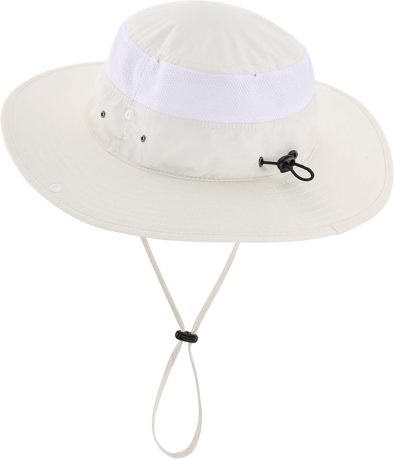 Connectyle Wide Brim Sun Hat for Men Breathable Cowboy Boonie Hat UPF 50+ Sun Protection Bucket Hat for Fishing Hiking - Image 3