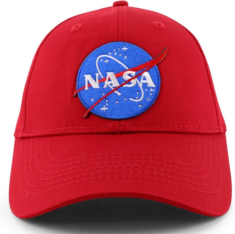 Armycrew Small Insignia NASA Patch Youth Size Cotton Structured Baseball Cap - Image 2