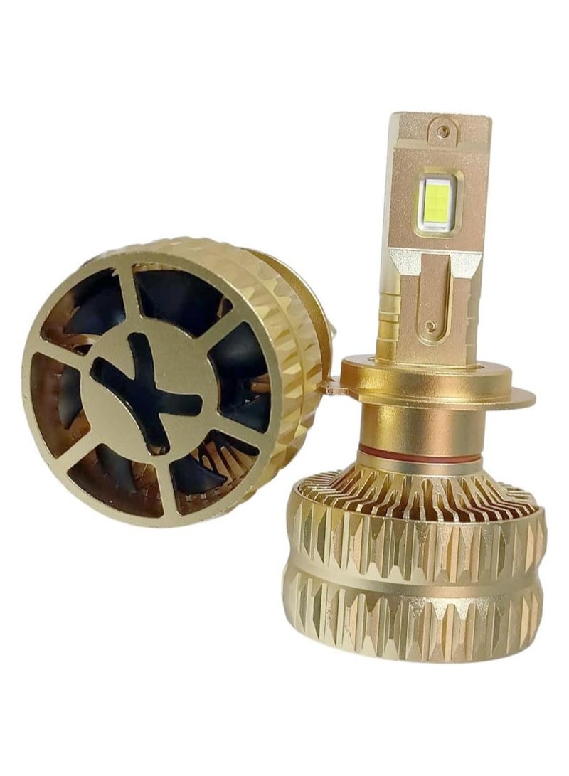 Car Front Headlights Model 9005 with 130W Power - Ultra Bright Illumination and Durable Gold Design - Image 2