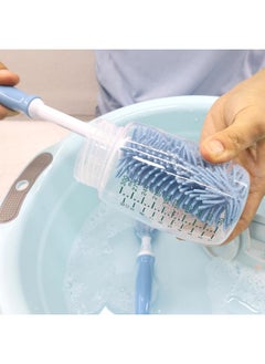 Auerllcy Silicone Bottle Cleaning Brush 12" Long Handle Water Bottles Cleaner For Baby Bottles Sports Bottle Vase Glassware And Smaller Diameter Bottle Openings  - Image 3