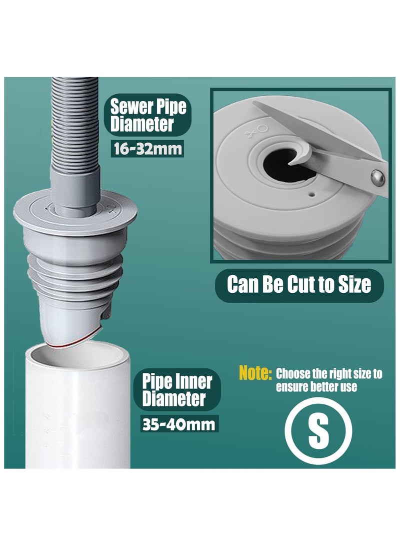 NANAO 2Pcs Washing Machine Drain Hose Seal, Silicone Anti-Odor Sewer Pipe Seal Ring Sealing Cover, Backflow Preventer One Way Drain Valve for Kitchen Sink Washing Machine - Image 5