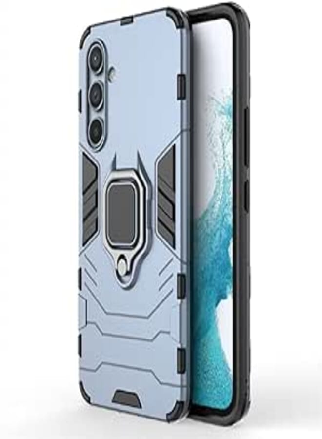Beauenty for Samsung Galaxy A54 5G Phone Case, Heavy Duty Dual Layer Shockproof Cover with Magnetic Ring Kickstand (Blue)