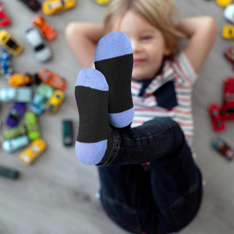 ZERULETS 25 Pairs Kids Socks Boys Sock, Ankle Low Cut Soft Short Socks for Boys Girls Toddler 1-14 Yearsï¼ˆ6-8 Years, Black - Image 3