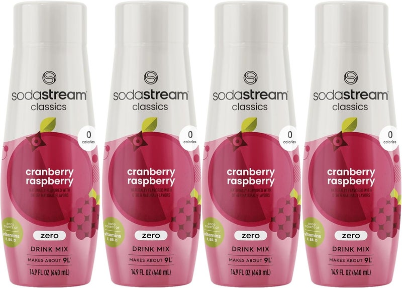 SodaStream Cranberry Raspberry Zero Calorie Drink Mix, 440ml 4-Pack - Image 1