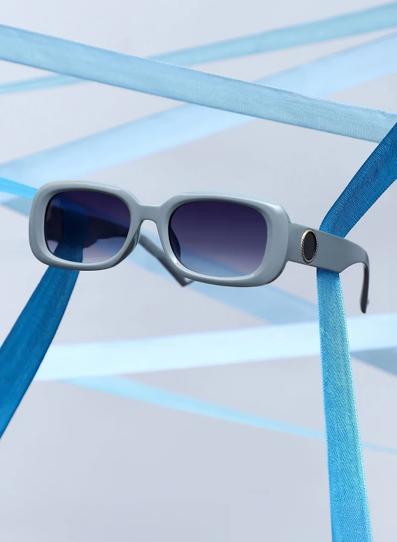 صوص هاوت نظارة شمسية بإطار مستطيل كامل الحواف مع حماية من الأشعة الشمسية للنساء