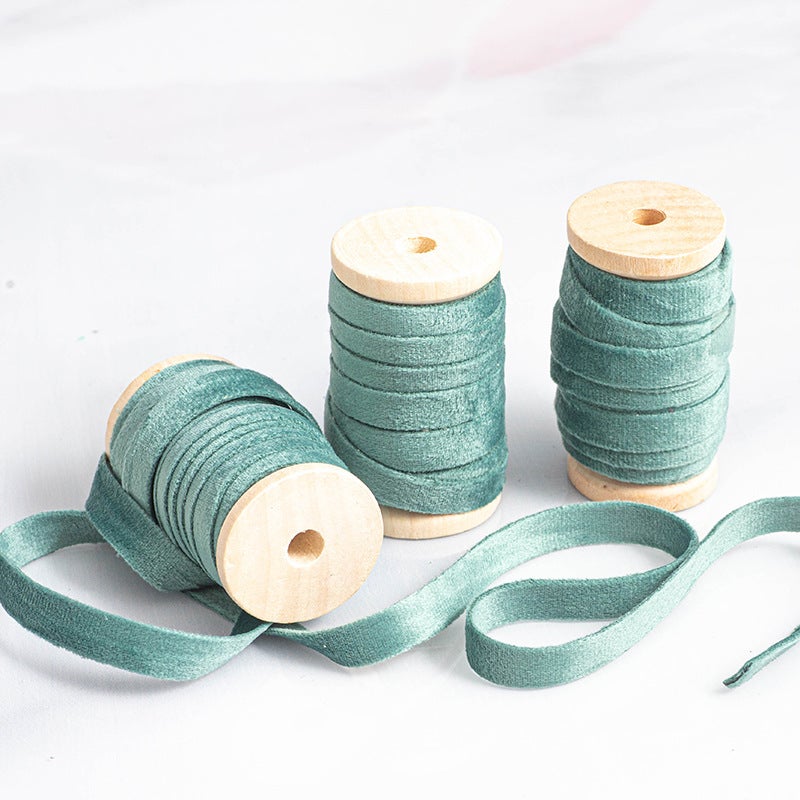 Double-Sided Velvet Ribbon – Colorful Christmas Garland Decorative Material - Image 5
