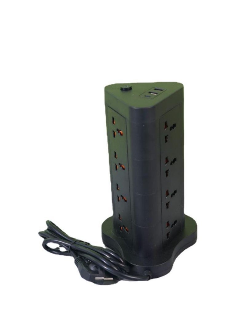 SHIXIN Tower socket, vertical universal socket strip, home office charging socket strip with USB and Type-C output sockets  - Image 4