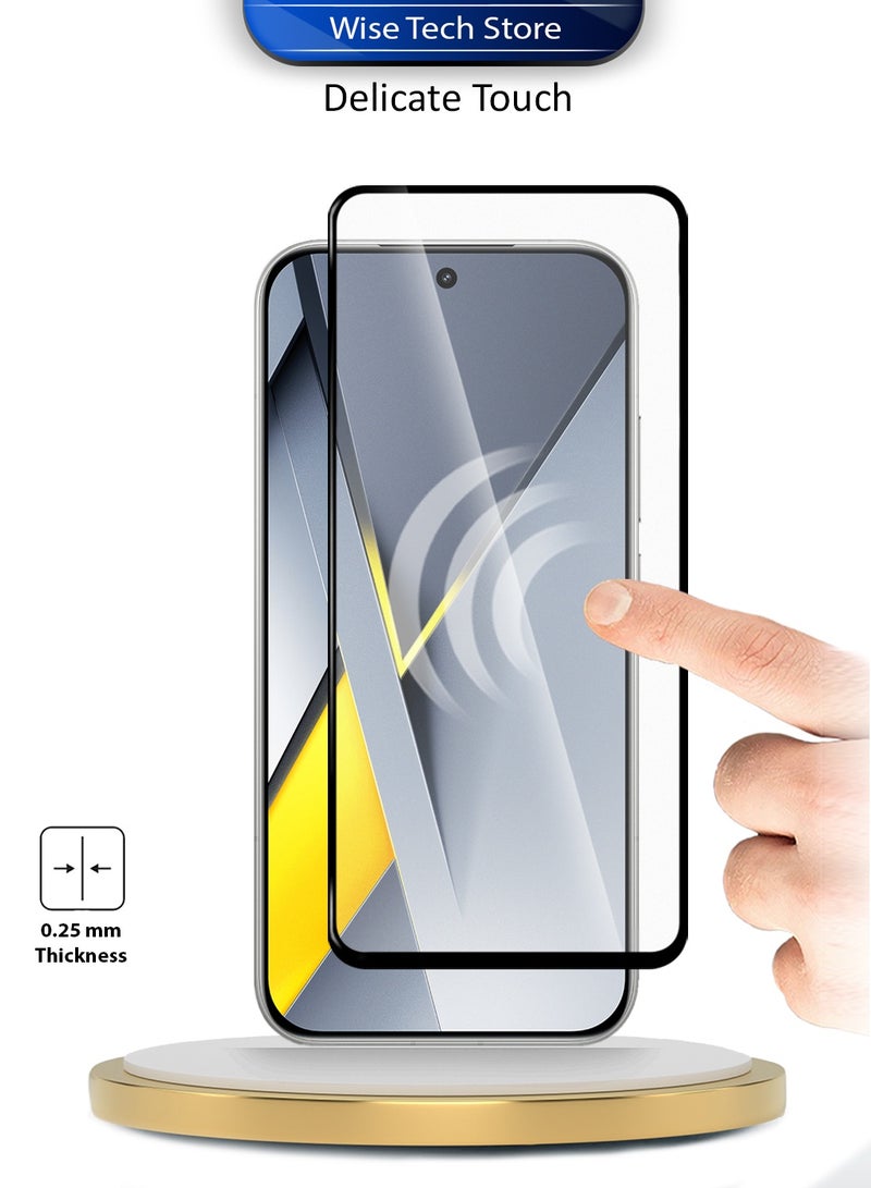 Wtech Xiaomi Poco F8 Ultra 5G 2025 Premium E2E Series Full Glue Full Cover Tempered Glass Screen Protector (MSGECN) - Clear/Black - Image 4