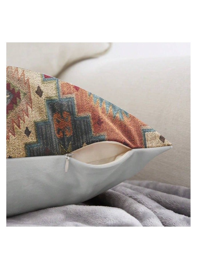 Cushion cover set of 2 pieces, bright and solid colors, size 45 cm x 45 cm, without filling