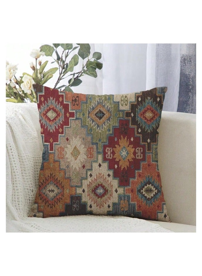 Cushion cover set of 2 pieces, bright and solid colors, size 45 cm x 45 cm, without filling
