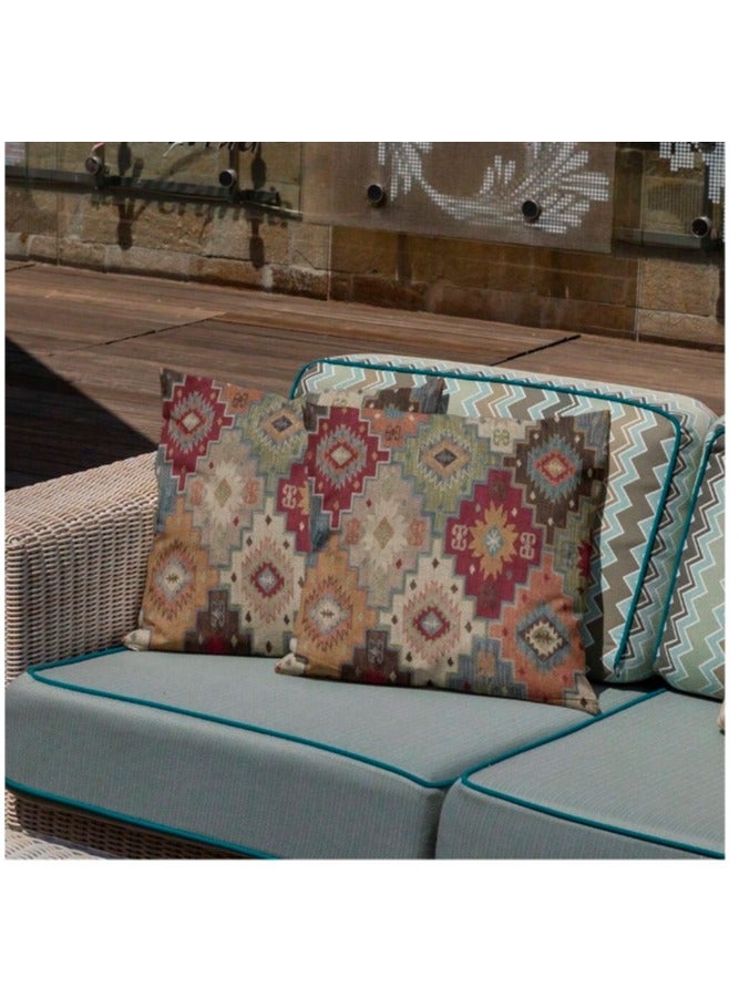 Cushion cover set of 2 pieces, bright and solid colors, size 45 cm x 45 cm, without filling