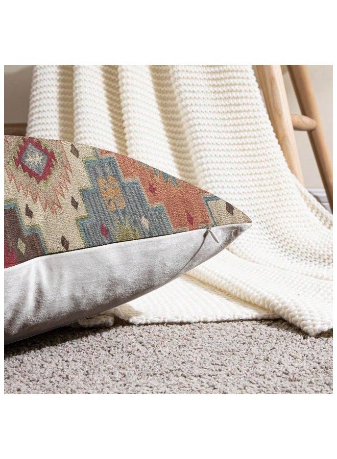 Cushion cover set of 2 pieces, bright and solid colors, size 45 cm x 45 cm, without filling