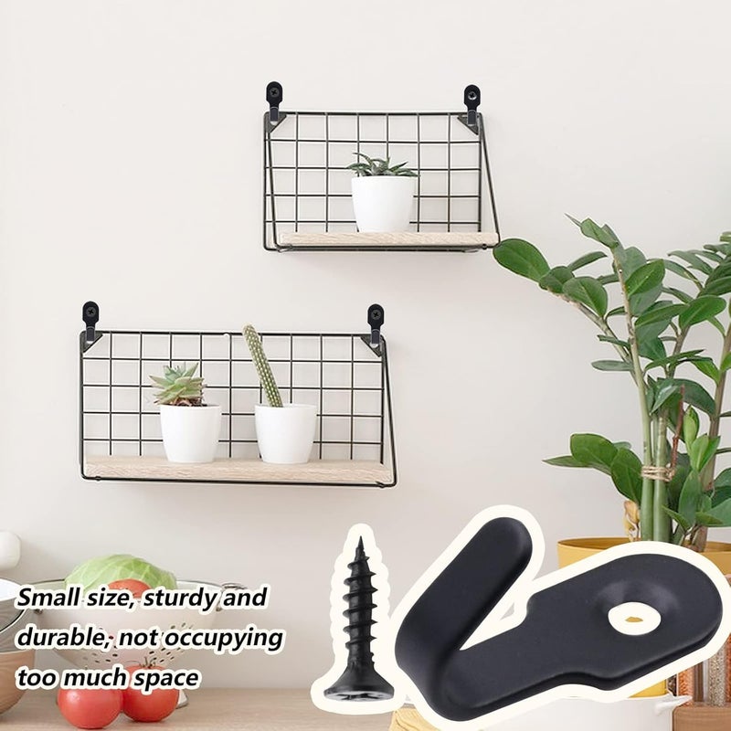 KASTWAVE 40Pcs Black Stainless Steel Mini Hooks, Heavy Duty Wall Mounted Hooks for Hanging Pictures, Coats, Keys, Tools, Multi-Purpose Utility Hooks for Kitchen, Bathroom, Office, with Installation Nails - Image 5